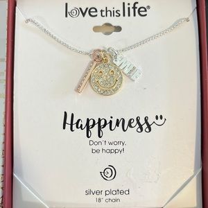 Love This Life HAPPINESS necklace NÉW in box David Culiner